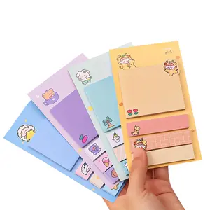 BECOL School Stationery Creative Colorful Mark Message Index Sticking Mini Memo Pad Cute Self-Adhesive Sticky Notes for Student