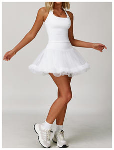 Conjunto Deportivo de 4 Piezas para Mujer, Falda de Tenis Sólida, Cintura Alta, Secado Rápido, Transpirable, Levanta Glúteos, para Yoga, Running, Gimnasio y Fitness - Product Image 3