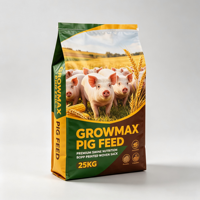 Sac d'emballage pour aliments pour animaux en BOPP imprimé, résistant, vente en gros, sac tissé en PP anti-humidité pour aliments pour porcs