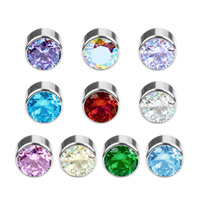Piercing Labret Getta Top Fashion en Titane ASTM-136 avec Zircon, Style Classique, Bijou de Corps, Boucle d'Oreille Piercing Or avec Pierre Précieuse