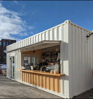Kiosque de vente mobile complet en conteneur pour cuisine, boutique de burgers et hot-dogs en extérieur, stand alimentaire modulaire en conteneur pour rue et centre commercial