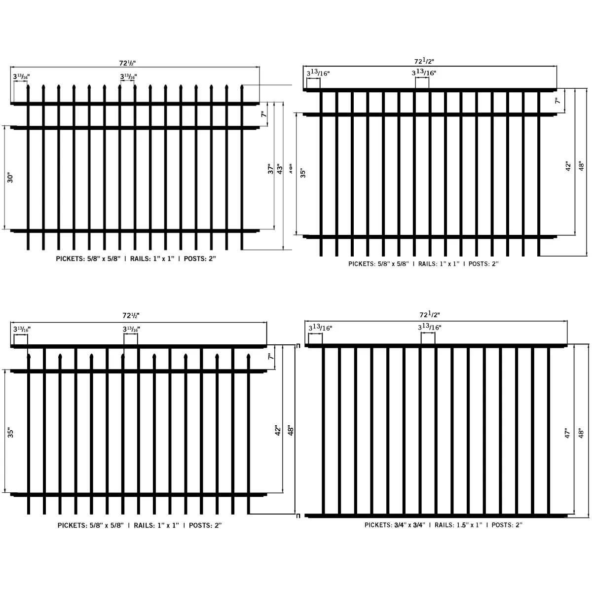 Fabricantes de cercas de aluminio Parte superior plana de aluminio con cercas de lanzas Cercado de aluminio residencial 4 pies/5 pies/6 pies personalizable