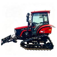 Tractor Agrícola de Diseño Moderno de 120HP con Excavadora Frontal, Retroexcavadora y Hoja Topadora