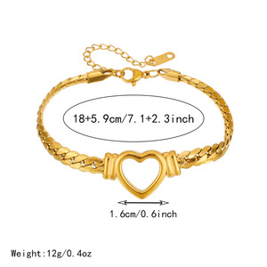 Pulsera <span class=keywords><strong>de</strong></span> Moda Impermeable con Cadena <span class=keywords><strong>de</strong></span> Acero Inoxidable Chapada en <span class=keywords><strong>Oro</strong></span> <span class=keywords><strong>de</strong></span> 18K, Dijes <span class=keywords><strong>de</strong></span> Mariposa con Circonita Verde y Eslabones - Product Image 6