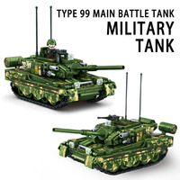 Modelo de Tanque Militar Tipo 99, Juguete Educativo de Construcción con Bloques de ABS para Armar, Unisex, para Niños y Adolescentes