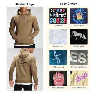 Áo khoác nỉ thể thao nam chất lượng cao, in logo tùy chỉnh, màu nâu, kiểu dáng đơn giản, chất liệu nỉ, thích hợp cho phòng tập thể dục, mùa đông. - Product Image 3