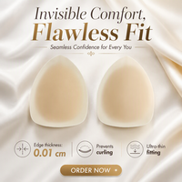 Couvre-tétons triangulaires en silicone avec logo personnalisé, réutilisables, invisibles, ultra-fins, confortables, autocollants pour femmes