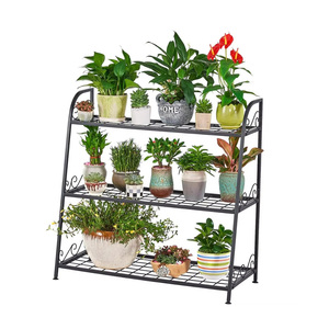 Jinsheng Freestanding Metal Plant Stand Space-Saving <strong>Corner</strong> Rack for Balcony &amp; Wedding Flower Display Stylish <strong>Planter</strong> Shelf - Product Image 1