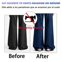 4/10 Pièces Clip d'ajustement invisible en plastique pour raccourcir les jambes, antidérapant, fixation rapide, ajusteur de pantalon dissimulé, accessoires de couture