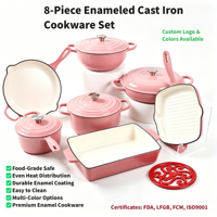 Ensemble de casseroles antiadhésives 8 pièces, faitouts, casseroles et poêles, LFGB FDA, compatibles avec les fours à induction, ensemble de casseroles pour la cuisine