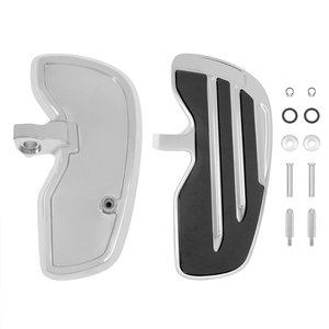 Reposapiés Delanteros para Motocicleta Indian Scout Scout Bobber 2015+ Light Rider, Pedales Grandes Negros Cromados, Kit de Montaje Completo - Product Image 5