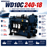 Mesin Diesel Kelautan SCDC Weichai WD10C240-18 240HP 1800RPM 6 Silinder Turbocharged Berpendingin Air untuk Kapal Nelayan dan Kapal Kerja