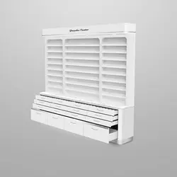 Piano del salone con luci a led <span class=keywords><strong>tabella</strong></span> dei <span class=keywords><strong>colori</strong></span> del libro per scaffali del negozio al dettaglio espositore per scaffali cosmetici scaffali per smalto per unghie - Product Image 4