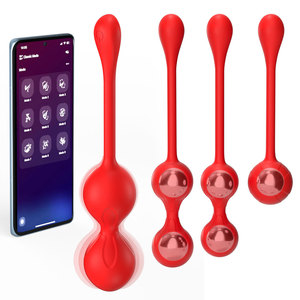 Balle de Kegel pour exercices vaginaux féminins, balle de massage en silicone, 9 fréquences de vibration, contrôle par application, design amovible, resserrement vaginal - Product Image 6