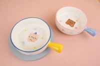 Vaisselle en porcelaine motif dessin animé bol à salade en céramique de voyage pour servir salade soupe et fruits