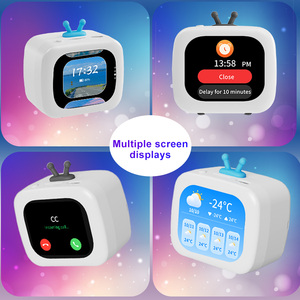 New <b>Mini</b> Retro TV Appearance Lanyard Android Music Player Clock Display BT 5.4 Smart <b>Speaker</b> with Touch DIY Screen - Product Image 3