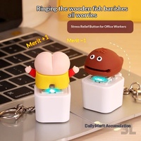 Porte-clés pendentif en silicone en forme de poisson de dessin animé avec effets sonores, haute esthétique, anti-stress