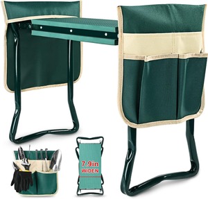 Custom <b>Garden</b> Kneeler Seat with Thicken Widen Soft Kneeling Pad Heavy Duty Foldable Gardener <b>Stool</b> with 2 Tool Pouches Gifts - Product Image 1