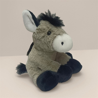 Jouet en peluche chauffant, peluche d'âne en peluche lestée, utilisable au micro-ondes, pour soulager le stress et la fatigue