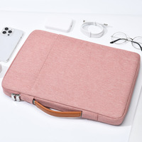 Funda Protectora para Portátil de Poliéster Ligero con Logotipo Personalizado al por Mayor, Bolsa con Asa para Computadora, Buena Calidad, Unisex