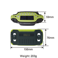 Draagbare Nood Hand Crank Zonne-Radio En Zaklamp Met Telefoonoplader