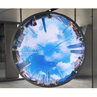 Forme ronde LED Affichage Magasin de détail Boutique Logo dynamique Vidéo Intérieur Extérieur Publicité Signalisation LED Cercle Écran Double Face