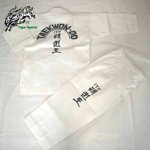 Uniforme Deportivo de Taekwondo Unisex ITF <span class=keywords><strong>para</strong></span> Adultos y Niños, Algodón, Poliéster y Seda, Logotipo Bordado, Personalizable, OEM - Product Image 6