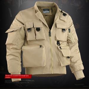 Best Men's <b>Pilot</b> <b>Jacket</b> Men's Baseball Clothing Functional Multi-Pocket Coat Punching <b>Jacket</b> Workwear Tops - Product Image 3