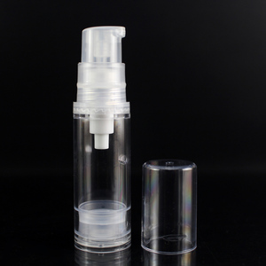 Flacons pompe sans air personnalisables 5ml 10ml 15ml, flacons pulvérisateurs de lotion sans air à double compartiment pour soins de la peau avec pompe et couvercle - Product Image 1