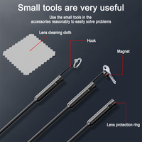 Sonde endoscopique universelle 3 en 1 USB/WiFi, 6 LED, IP67, résolution 1280x720, 2MP, objectif 8mm, zoom 3X, Android/iPhone/PC