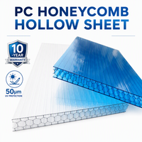 Plaque alvéolée en polycarbonate coloré transparent de 8 à 16 mm pour serre