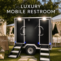 WC mobile de luxe personnalisé avec douche intégrée, pour événements VIP, parcs et camping-grounds, sanitaire, économique en eau, WC public portable