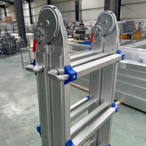 <span class=keywords><strong>Escalera</strong></span> gigante plegable de aluminio con función multiusos 4x5 especial uso doméstico con bisagra grande - Product Image 5