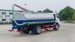 Isuzu ELF 700P 4×2 RHD export chassis sewage & fecal <b>suction</b> truck with 10000L tank and Italian JUROP vacuum <b>pump</b>. - Product Image 4