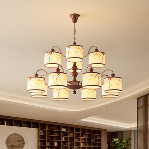 Song Dynasty Aesthetic Chandelier Multi Head <b>Led</b> <b>Light</b> For Living Room Villa High Ceiling Home Lighting - Product Image 1