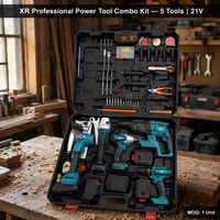 Kit d'outils électriques professionnels 21V sans balais OEM en plastique, ensemble de construction robuste, perceuse à percussion, scie, meuleuse, qualité industrielle