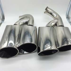 Tuyau d'échappement en acier inoxydable 304, finition polie miroir, épaisseur 1,5 mm, pour <span class=keywords><strong>Prosche</strong></span> - Product Image 4