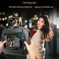 Anneau Lumineux LED Rechargeable Amélioré 8000 mAh 20 W pour Téléphone, Selfie, Vidéo et Streaming en Direct, Trépied pour Studio Photo de Smartphone