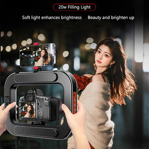 Luce ad Anello LED Ricaricabile da 8000mAh 20W per Selfie e <span class=keywords><strong>Video</strong></span>, Treppiede per Smartphone e Studio Fotografico - Product Image 3