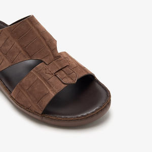 SHIKOL arabo sandali italiano Premium genuino in pelle fatta a mano fabbrica di lusso Ramadan Dubai golfo arabo pantofole per gli uomini - Product Image 3