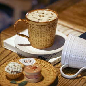 High Quality Custom Luxury Embossed Eco-Friendly Modern Ceramic Porcelain Cup Saucer <b>Set</b> Premium Quality <b>Microwave</b> Safe Oven - Product Image 2