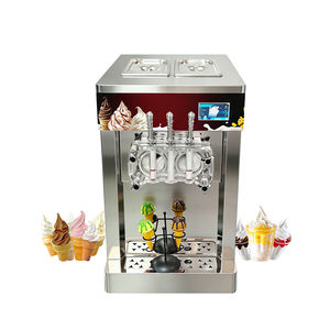 Máquina de Helados Suaves Comercial de Acero Inoxidable con Pantalla Táctil de 5 Pulgadas y 8 Programas, Máquina para Hacer Yogurt Congelado y Helado Suave - Product Image 1