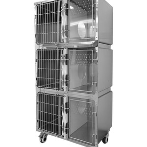 Jaula Grande para Perros y Gatos de Clínica <span class=keywords><strong>Veterinaria</strong></span> ADZIA, Jaula Profesional para Observación de Gatitos, Jaula de Cría para Mascotas de Acero Inoxidable 304 para Interiores - Product Image 4