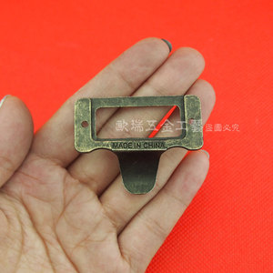 Tirador de cajón rectangular de cobre 48x35mm, estilo rústico, accesorio duradero para muebles, hecho en China - Product Image 1