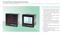 Pengukur Multimeter tampilan LED Digital, pengukur frekuensi voltase arus Amp Volt Hz tiga fase KWH Generator Multimeter
