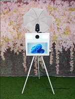 Photomaton avec écran tactile LCD de 21,5 pouces, pour mariage, fête, appareil photo reflex numérique, photomaton avec imprimante intégrée