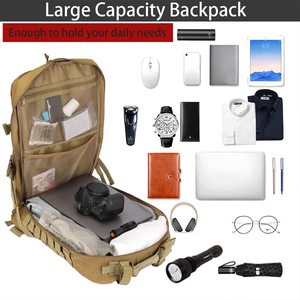Mochila Táctica MOLLE de Gran Capacidad de 45L para Hombres, para Campamento, Senderismo y Trekking, con Sistema de Adhesión Modular para Equipo - Product Image 6