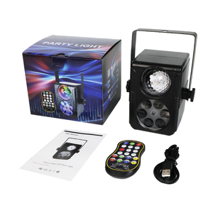 YSH Bola de discoteca <span class=keywords><strong>DJ</strong></span> <span class=keywords><strong>Rave</strong></span> Luces de escenario Control remoto activado por sonido Luces láser de Navidad para Club Bar Fiestas Baile de vacaciones - Product Image 5