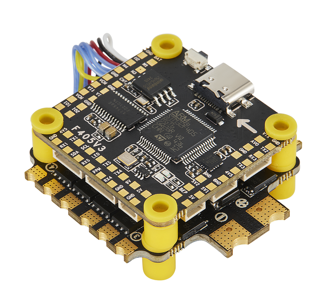 RFFS-F405-65A Stack Flight Controller FC & Electronic Speed Controller ESC Support 2-6S Betaflight AM32 FPV Drones Accessories
