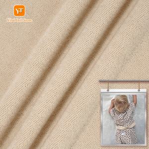 Vente en gros de <span class=keywords><strong>tissu</strong></span> <span class=keywords><strong>éponge</strong></span> simple face en <span class=keywords><strong>microfibre</strong></span> doux 80% coton 20% polyester 250gsm pour vêtements et serviettes - Product Image 1